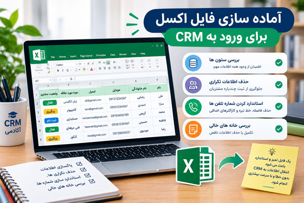 آموزش انتقال اطلاعات مشتریان از اکسل به CRM-CRM آکادمی